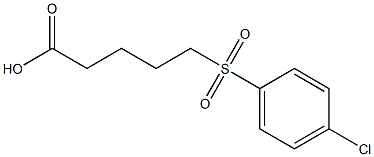 5-[(4-chlorobenzene)sulfonyl]pentanoic acid,,结构式