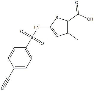 5-[(4-cyanobenzene)sulfonamido]-3-methylthiophene-2-carboxylic acid|