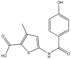 5-[(4-hydroxybenzene)amido]-3-methylthiophene-2-carboxylic acid Structure