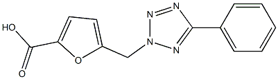 5-[(5-phenyl-2H-1,2,3,4-tetrazol-2-yl)methyl]furan-2-carboxylic acid,,结构式