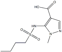 5-[(butylsulfonyl)amino]-1-methyl-1H-pyrazole-4-carboxylic acid 结构式