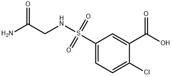 5-[(carbamoylmethyl)sulfamoyl]-2-chlorobenzoic acid 结构式