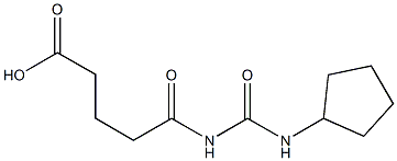 5-[(cyclopentylcarbamoyl)amino]-5-oxopentanoic acid 结构式