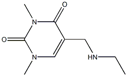 5-[(ethylamino)methyl]-1,3-dimethyl-1,2,3,4-tetrahydropyrimidine-2,4-dione,,结构式