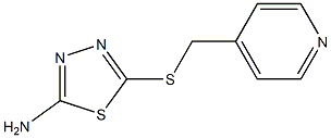 5-[(pyridin-4-ylmethyl)sulfanyl]-1,3,4-thiadiazol-2-amine,,结构式