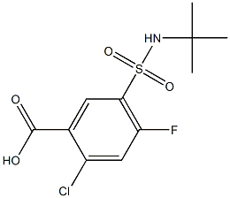 5-[(tert-butylamino)sulfonyl]-2-chloro-4-fluorobenzoic acid Struktur