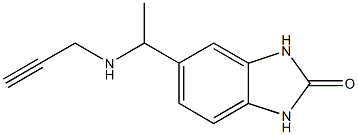 5-[1-(prop-2-yn-1-ylamino)ethyl]-2,3-dihydro-1H-1,3-benzodiazol-2-one,,结构式