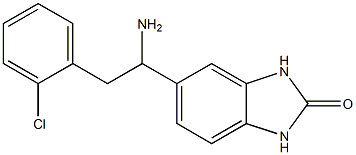 5-[1-amino-2-(2-chlorophenyl)ethyl]-2,3-dihydro-1H-1,3-benzodiazol-2-one,,结构式