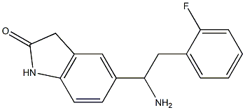 5-[1-amino-2-(2-fluorophenyl)ethyl]-2,3-dihydro-1H-indol-2-one,,结构式