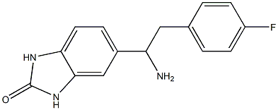 5-[1-amino-2-(4-fluorophenyl)ethyl]-2,3-dihydro-1H-1,3-benzodiazol-2-one,,结构式