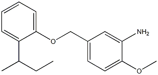 5-[2-(butan-2-yl)phenoxymethyl]-2-methoxyaniline,,结构式