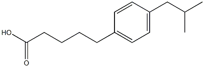 5-[4-(2-methylpropyl)phenyl]pentanoic acid Struktur