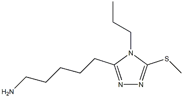 5-[5-(methylthio)-4-propyl-4H-1,2,4-triazol-3-yl]pentan-1-amine,,结构式