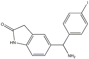 5-[amino(4-iodophenyl)methyl]-2,3-dihydro-1H-indol-2-one Struktur