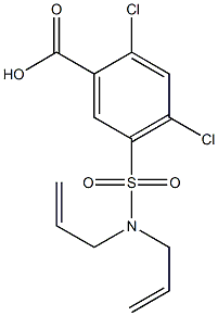 5-[bis(prop-2-en-1-yl)sulfamoyl]-2,4-dichlorobenzoic acid 结构式