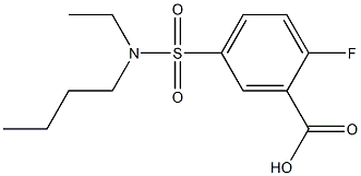 5-[butyl(ethyl)sulfamoyl]-2-fluorobenzoic acid 结构式