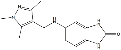 5-{[(1,3,5-trimethyl-1H-pyrazol-4-yl)methyl]amino}-2,3-dihydro-1H-1,3-benzodiazol-2-one|