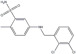 5-{[(2,3-dichlorophenyl)methyl]amino}-2-methylbenzene-1-sulfonamide Structure