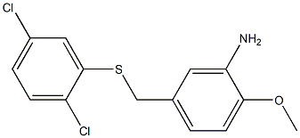 5-{[(2,5-dichlorophenyl)sulfanyl]methyl}-2-methoxyaniline Struktur