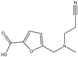 5-{[(2-cyanoethyl)(methyl)amino]methyl}furan-2-carboxylic acid Struktur