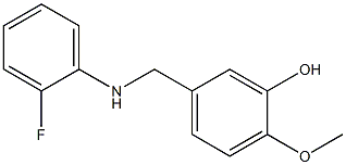 5-{[(2-fluorophenyl)amino]methyl}-2-methoxyphenol Struktur