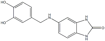 5-{[(3,4-dihydroxyphenyl)methyl]amino}-2,3-dihydro-1H-1,3-benzodiazol-2-one Structure