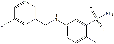 5-{[(3-bromophenyl)methyl]amino}-2-methylbenzene-1-sulfonamide Struktur