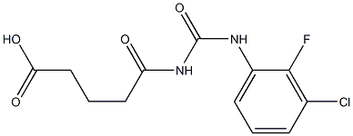 5-{[(3-chloro-2-fluorophenyl)carbamoyl]amino}-5-oxopentanoic acid Struktur