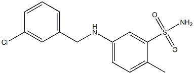 5-{[(3-chlorophenyl)methyl]amino}-2-methylbenzene-1-sulfonamide Structure