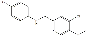 5-{[(4-chloro-2-methylphenyl)amino]methyl}-2-methoxyphenol,,结构式