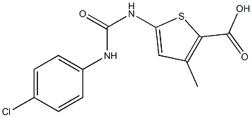 5-{[(4-chlorophenyl)carbamoyl]amino}-3-methylthiophene-2-carboxylic acid