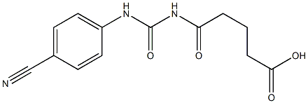 5-{[(4-cyanophenyl)carbamoyl]amino}-5-oxopentanoic acid Struktur