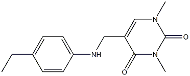 5-{[(4-ethylphenyl)amino]methyl}-1,3-dimethyl-1,2,3,4-tetrahydropyrimidine-2,4-dione Structure