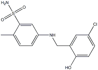 5-{[(5-chloro-2-hydroxyphenyl)methyl]amino}-2-methylbenzene-1-sulfonamide