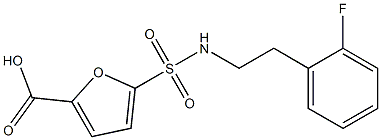 5-{[2-(2-fluorophenyl)ethyl]sulfamoyl}furan-2-carboxylic acid 化学構造式