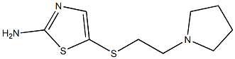 5-{[2-(pyrrolidin-1-yl)ethyl]sulfanyl}-1,3-thiazol-2-amine 结构式