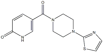 5-{[4-(1,3-thiazol-2-yl)piperazin-1-yl]carbonyl}-1,2-dihydropyridin-2-one,,结构式