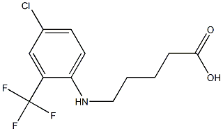 5-{[4-chloro-2-(trifluoromethyl)phenyl]amino}pentanoic acid|