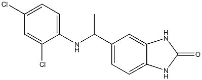 5-{1-[(2,4-dichlorophenyl)amino]ethyl}-2,3-dihydro-1H-1,3-benzodiazol-2-one Structure