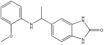 5-{1-[(2-methoxyphenyl)amino]ethyl}-2,3-dihydro-1H-1,3-benzodiazol-2-one Structure