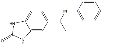 5-{1-[(4-methylphenyl)amino]ethyl}-2,3-dihydro-1H-1,3-benzodiazol-2-one Structure