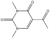 5-acetyl-1,3-dimethyl-1,2,3,4-tetrahydropyrimidine-2,4-dione Struktur