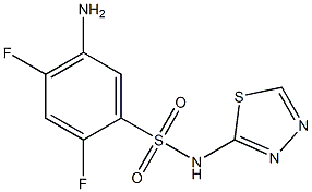 5-amino-2,4-difluoro-N-(1,3,4-thiadiazol-2-yl)benzene-1-sulfonamide Structure