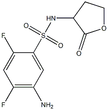 5-amino-2,4-difluoro-N-(2-oxooxolan-3-yl)benzene-1-sulfonamide Structure