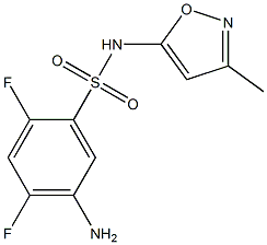  5-amino-2,4-difluoro-N-(3-methyl-1,2-oxazol-5-yl)benzene-1-sulfonamide