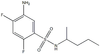 5-amino-2,4-difluoro-N-(pentan-2-yl)benzene-1-sulfonamide,,结构式