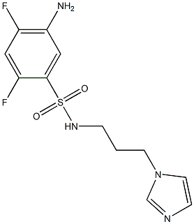 5-amino-2,4-difluoro-N-[3-(1H-imidazol-1-yl)propyl]benzene-1-sulfonamide Struktur