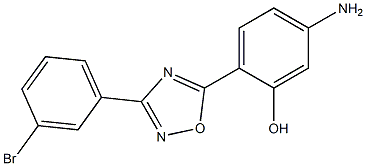 5-amino-2-[3-(3-bromophenyl)-1,2,4-oxadiazol-5-yl]phenol 结构式