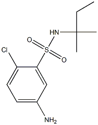 5-amino-2-chloro-N-(2-methylbutan-2-yl)benzene-1-sulfonamide,,结构式