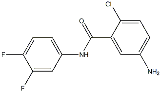 5-amino-2-chloro-N-(3,4-difluorophenyl)benzamide,,结构式